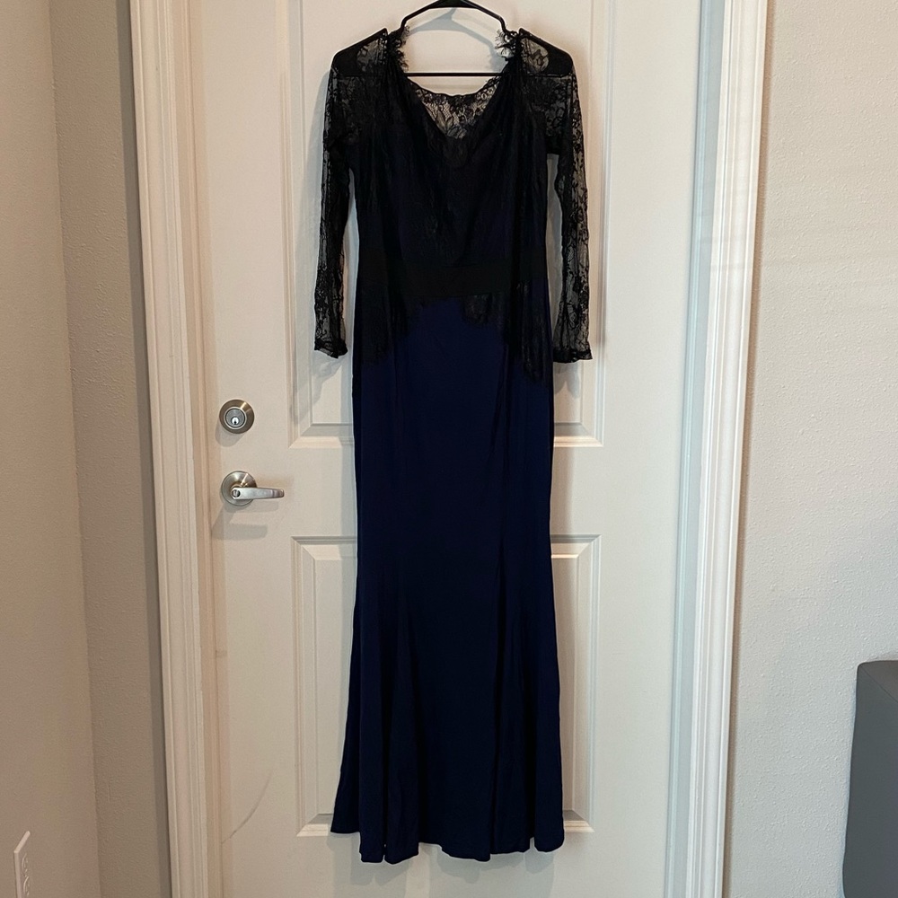 Dark blue long dress. $30